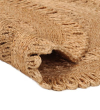 Teppich Jute Handgeflochten 120 cm Rund