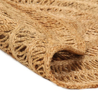 Teppich Jute Handgeflochten 90 cm Rund