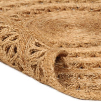 Teppich Jute Handgeflochten 150 cm Rund