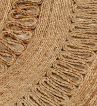 Teppich Jute Handgeflochten 90 cm Rund