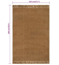Teppich mit Fransen 120x180 cm Jute