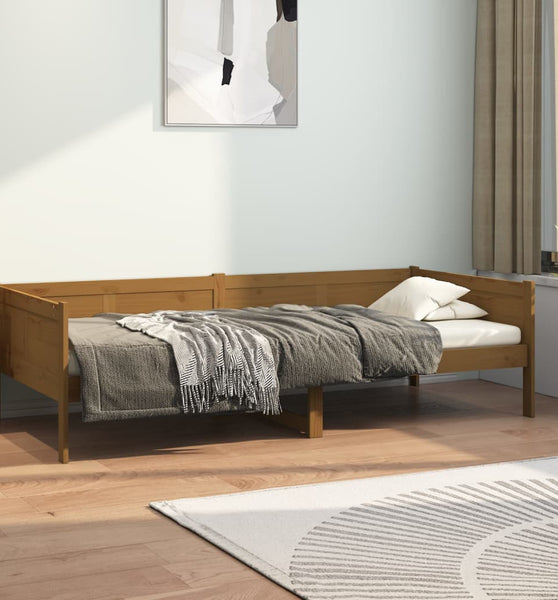 Tagesbett Honigbraun Massivholz Kiefer 90x190 cm