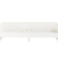 Ausziehbares Tagesbett Weiß Massivholz Kiefer 2x(80x200) cm