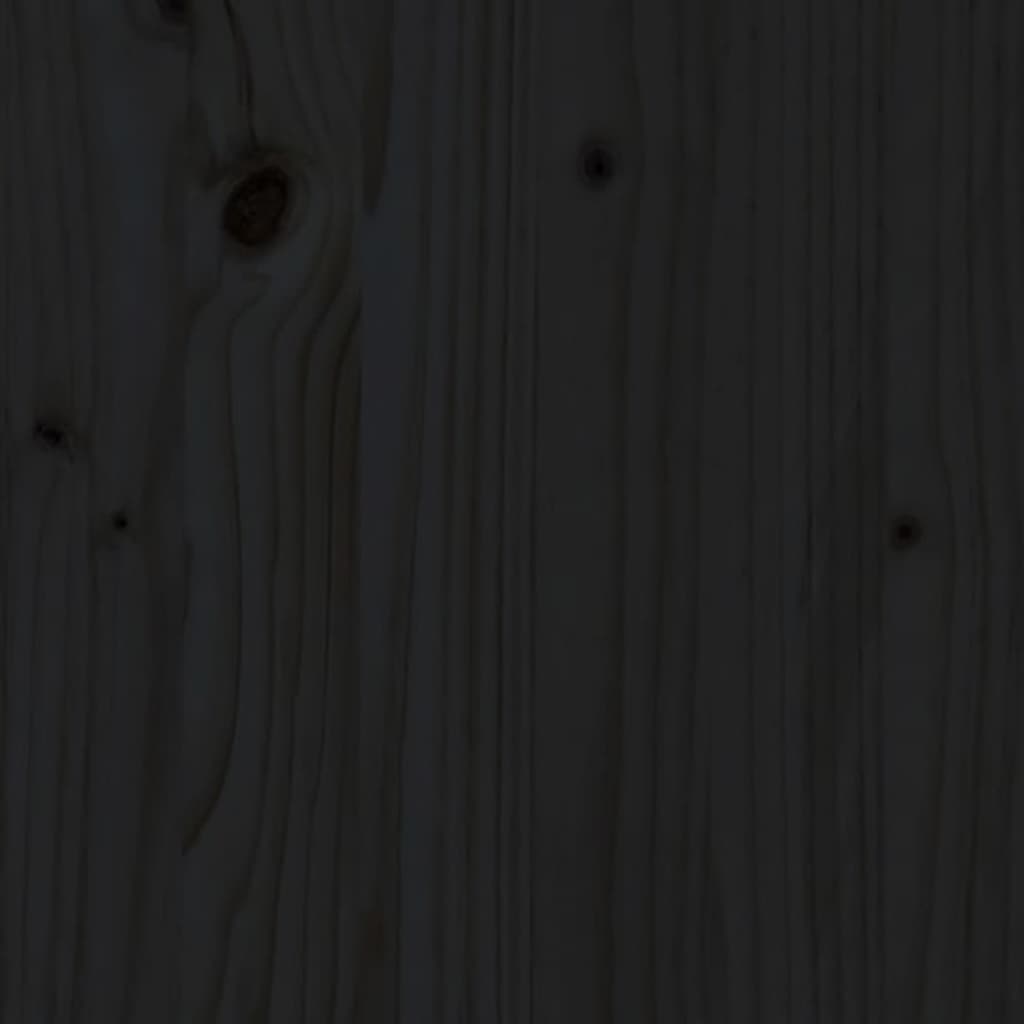 Ausziehbares Tagesbett Schwarz Massivholz Kiefer 2x(80x200) cm