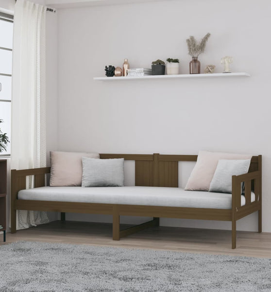 Tagesbett Honigbraun Massivholz Kiefer 90x200 cm