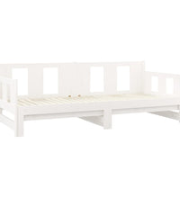 Tagesbett Ausziehbar Weiß Massivholz Kiefer 2x(90x200) cm
