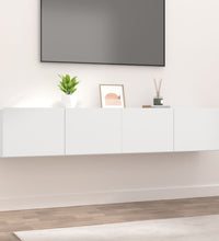 TV-Schränke 2 Stk. Weiß 80x30x30 cm Holzwerkstoff