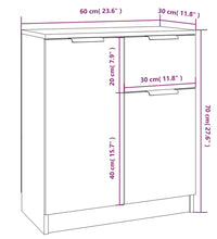 Sideboard Weiß 60x30x70 cm Holzwerkstoff