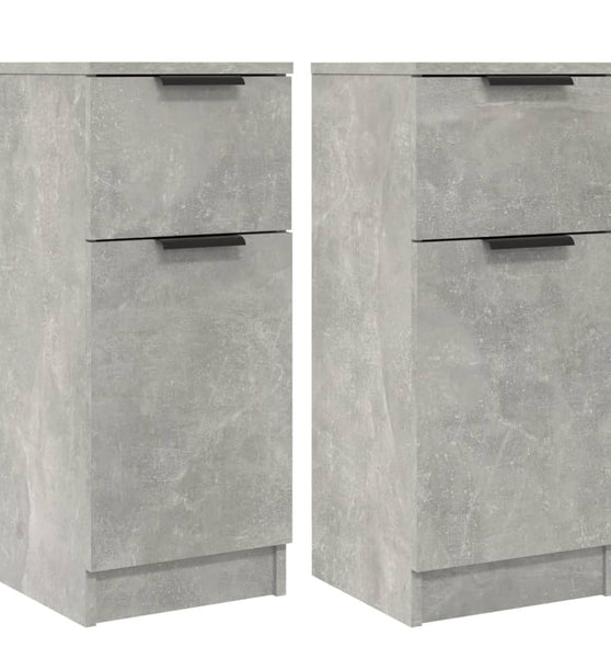 Sideboards 2 Stk. Betongrau 30x30x70 cm Holzwerkstoff