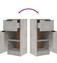 Sideboards 2 Stk. Betongrau 30x30x70 cm Holzwerkstoff
