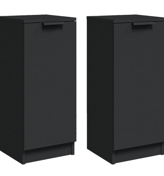 Sideboards 2 Stk. Schwarz 30x30x70 cm Holzwerkstoff