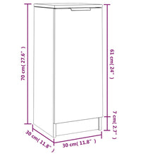 Sideboards 2 Stk. Schwarz 30x30x70 cm Holzwerkstoff