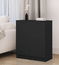 Sideboards 2 Stk. Schwarz 30x30x70 cm Holzwerkstoff