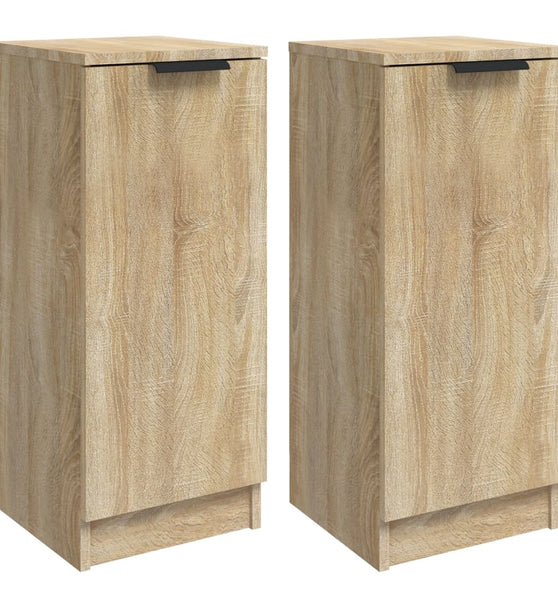 Sideboards 2 Stk. Sonoma-Eiche 30x30x70 cm Holzwerkstoff