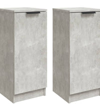 Sideboards 2 Stk. Betongrau 30x30x70 cm Holzwerkstoff