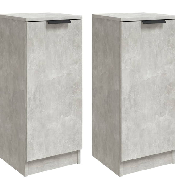 Sideboards 2 Stk. Betongrau 30x30x70 cm Holzwerkstoff