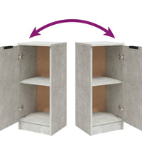 Sideboards 2 Stk. Betongrau 30x30x70 cm Holzwerkstoff