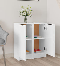 Sideboards 2 Stk. Hochglanz-Weiß 30x30x70 cm Holzwerkstoff