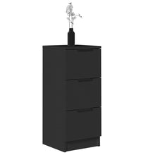 Sideboards 2 Stk. Schwarz 30x30x70 cm Holzwerkstoff