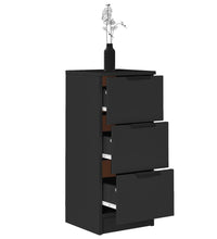 Sideboards 2 Stk. Schwarz 30x30x70 cm Holzwerkstoff