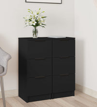 Sideboards 2 Stk. Schwarz 30x30x70 cm Holzwerkstoff
