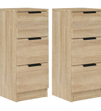 Sideboards 2 Stk. Sonoma-Eiche 30x30x70 cm Holzwerkstoff