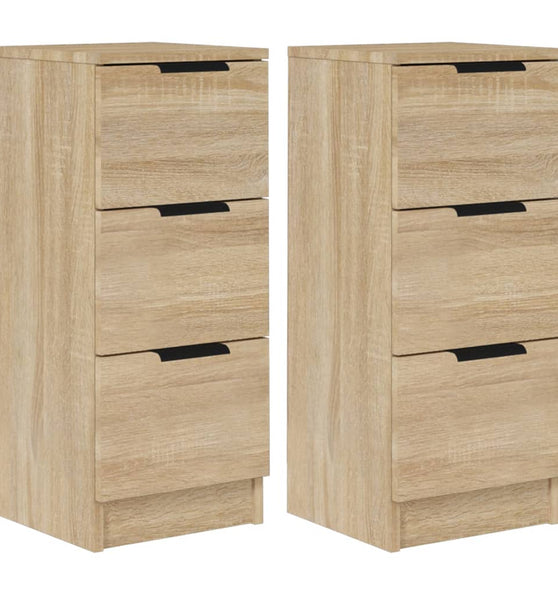 Sideboards 2 Stk. Sonoma-Eiche 30x30x70 cm Holzwerkstoff