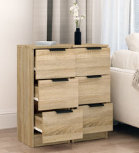 Sideboards 2 Stk. Sonoma-Eiche 30x30x70 cm Holzwerkstoff