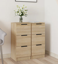 Sideboards 2 Stk. Sonoma-Eiche 30x30x70 cm Holzwerkstoff