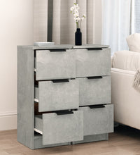 Sideboards 2 Stk. Betongrau 30x30x70 cm Holzwerkstoff