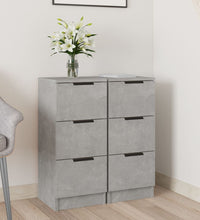 Sideboards 2 Stk. Betongrau 30x30x70 cm Holzwerkstoff