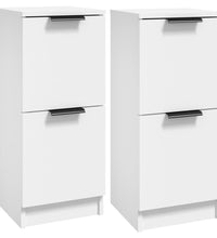 Sideboards 2 Stk. Weiß 30x30x70 cm Holzwerkstoff