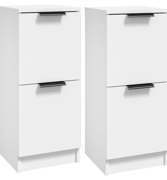 Sideboards 2 Stk. Weiß 30x30x70 cm Holzwerkstoff
