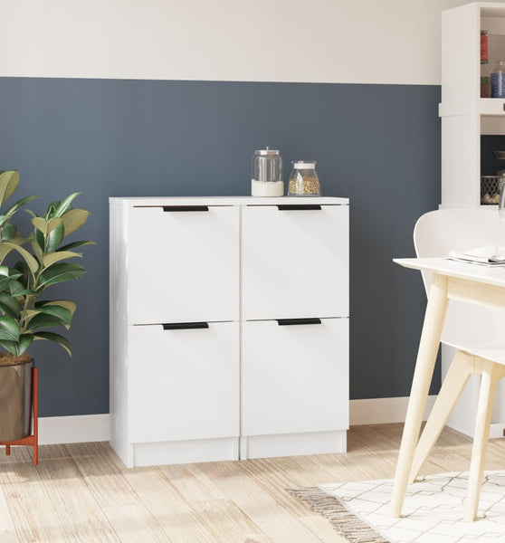 Sideboards 2 Stk. Weiß 30x30x70 cm Holzwerkstoff