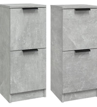 Sideboards 2 Stk. Betongrau 30x30x70 cm Holzwerkstoff
