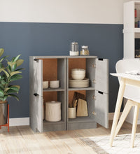 Sideboards 2 Stk. Betongrau 30x30x70 cm Holzwerkstoff