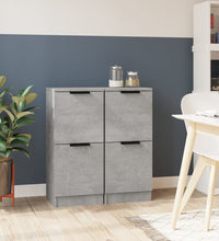 Sideboards 2 Stk. Betongrau 30x30x70 cm Holzwerkstoff