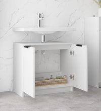 Badschrank Weiß 64,5x33,5x59 cm Holzwerkstoff