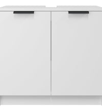 Badschrank Weiß 64,5x33,5x59 cm Holzwerkstoff