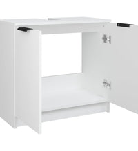 Badschrank Weiß 64,5x33,5x59 cm Holzwerkstoff