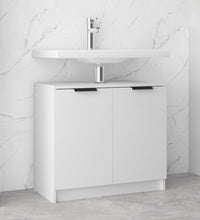 Badschrank Weiß 64,5x33,5x59 cm Holzwerkstoff