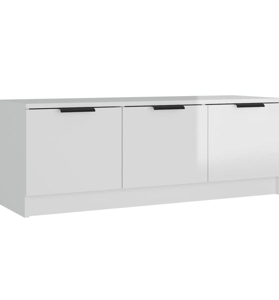 TV-Schrank Hochglanz-Weiß 102x35x36,5 cm Holzwerkstoff