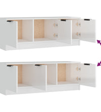 TV-Schrank Hochglanz-Weiß 102x35x36,5 cm Holzwerkstoff