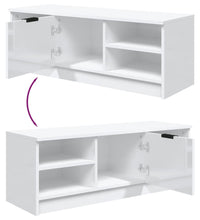 TV-Schrank Hochglanz-Weiß 102x35,5x36,5 cm Holzwerkstoff