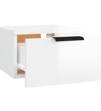 Wand-Nachttisch Hochglanz-Weiß 34x30x20 cm