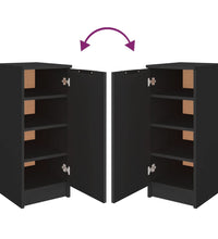 Schuhschrank Schwarz 30x35x70 cm Holzwerkstoff