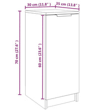 Schuhregal Betongrau 30x35x70 cm Holzwerkstoff