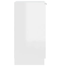Schuhschrank Hochglanz-Weiß 30x35x70 cm Holzwerkstoff