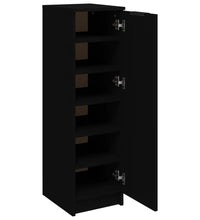 Schuhschrank Schwarz 30x35x100 cm Holzwerkstoff