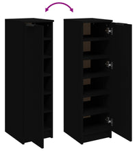 Schuhschrank Schwarz 30x35x100 cm Holzwerkstoff